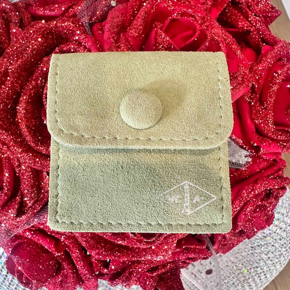 Authentic Van Cleef & Arpels 2 Compartments Jewelry Travel Pouch (Small)